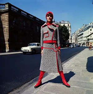 Model Posing on Street