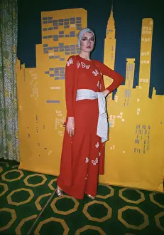 Huty32817 Prints: A Model In A Red Dress