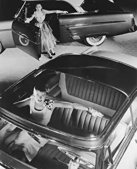 Model Seated Inside a Mercury Sun Valley