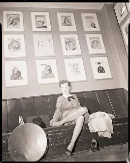 Modeling Prints: Model Seated in Waiting Room