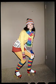 Outfit Prints: Model Showing Off Skate-Shoe