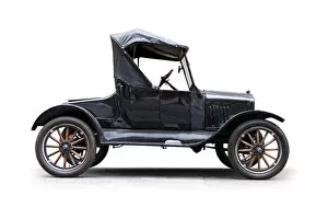 Model T convertible silhouetted side view