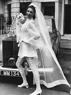 Model in Unconventional Wedding Dress