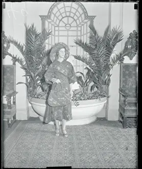 Model Wearing Beach Costume