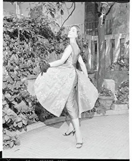 Model Wearing Butterfly Type Dress