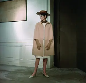 Model Wearing Cape by Yves Saint Laurent