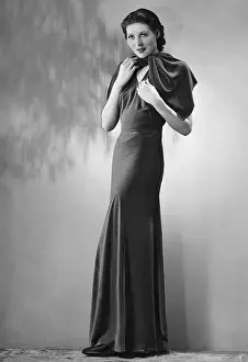 Model Wearing Chanel Evening Dress