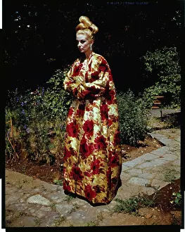 Model Wearing Evening Coat by Eleanora Garnett