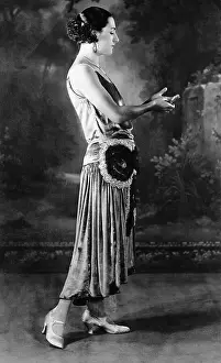 Model Wearing an Evening Dress by Jeanne Lanvin