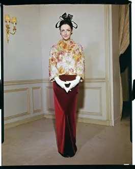 Model Wearing Evening Ensemble by Guy Laroche