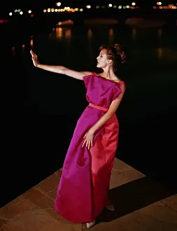 Womens Fashion Prints: Model Wearing Evening Gown by Forquet