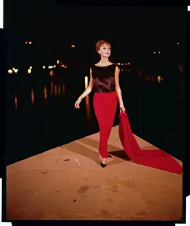 Model Wearing Evening Gown by Forquet