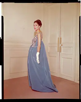 Model Wearing Evening Gown by Philippe Venet
