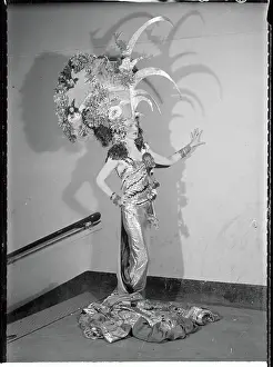 Model Wearing Festive Outfit