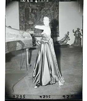 Model Wearing an Galanos Evening Gown