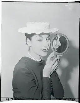 Model Wearing Hat