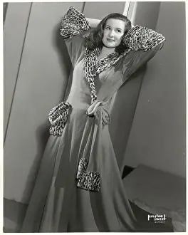 Dressing Gown Prints: Model Wearing Leopard Dressing Gown