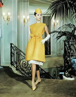 Model Wearing Marc Bohan Cocktail Dress