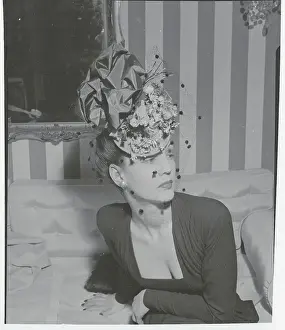 Model Wearing Seductive Hat