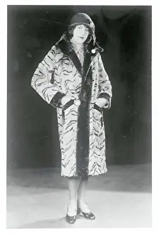 Model Wearing Tiger Lamb Coat