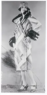 Prints of (Original Caption) Captivating Moments in Music: Model Wearing Unique Fall Coat