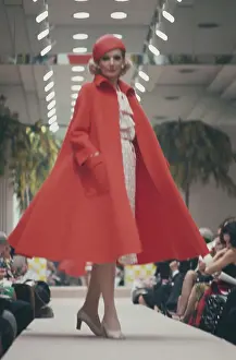 Huty31511 Prints: A Model Wearing A Valentino Coat And Hat