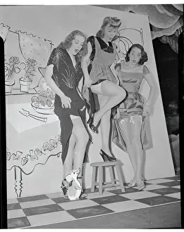Models Posing at Cheesecake Party