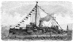 Iron Metal Prints: Modern chestnut tower ship