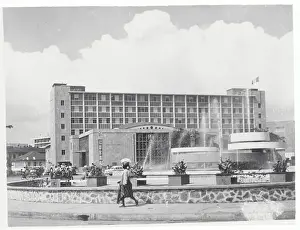 Modern Complex and Pedestrians on Lagos Street