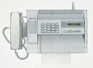 Images Dated 19th April 2006: Modern fax-answering machine, front view