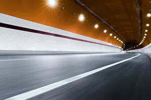 Images Dated 30th August 2018: Modern highway tunnel underpass