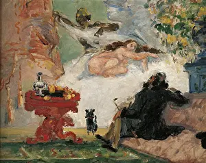 Sofa Prints: A modern Olympia, by Paul Cézanne, 1872 - 1874, 19th Century, oil on canvas, 46 x 55 cm