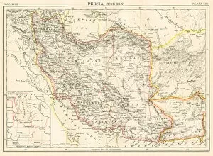 Images Dated 3rd October 2017: Modern Persia map 1885