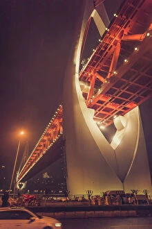 Images Dated 29th August 2018: The Modern Qiansimen Bridge in Chongqing, China