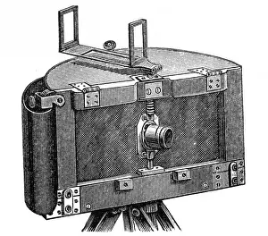 Lens Optical Instrument Prints: Moessard Cylindroscope camera of 1889