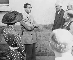 Mohammed Pahlavi and Empress Soraya Chatting with Mohammed Mossadegh
