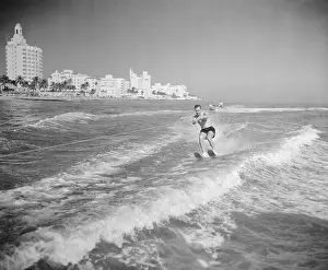 Mohammed Reza Pahlevi Water Skiing