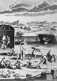 Mohawk Prints: Mohawk Indians Performing Chores