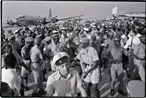 Zaire Prints: Moise Tshombe Greeted W/Fans &Un Troops
