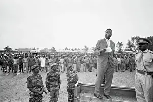 Unification Prints: Moise Tshombe Turns Away During Speech
