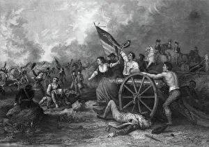 Molly Pitcher Prints: Molly Pitcher At The Battle Of Monmouth