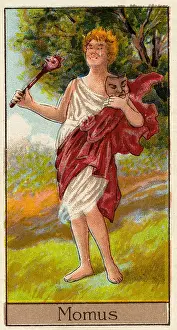 Momus, Vintage Cigarette Card, Mythological Gods and Goddesses series, 1924