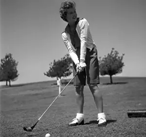 Leaf 4 1 13 Prints: Mona Freeman Playing Golf