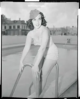 Mona Sawyer Smiling by the Pool