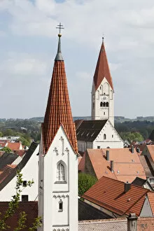 Exterior View Gallery: Monastery church, behind the parish church of St. Martin, Kaufbeuren, Ostallgaeu, Allgaeu, Swabia