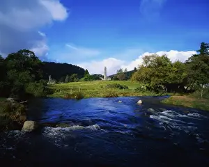 Monastic settlement, Glendalough, Co Wicklow, Ireland