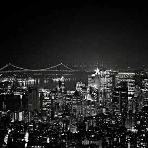 : Monchrome New York City Night View