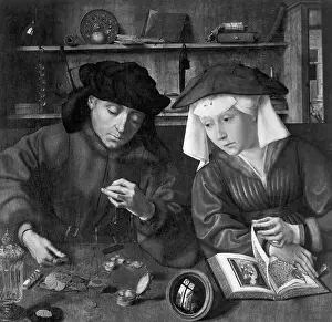 Banking Prints: The Moneylender and His Wife by Quentin Massys
