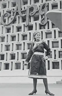Mongolian Model Posing in Latest Fashion