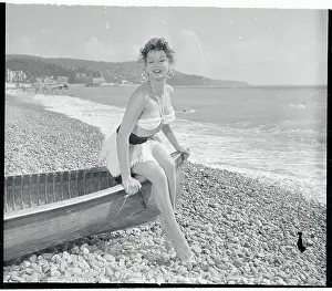Monique Van Vooren Wearing Bathing Suit